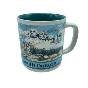 Vintage South Dakota Coffee Tea Mug 3.5" x 4.5" Mount Rushmore Natural Wildlife